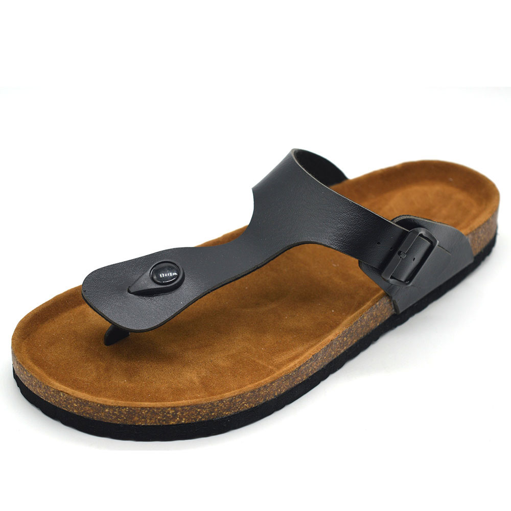 Wholesale Buckle Straps Men Cork Leather Sandals - Buy Cork Sandals ...
